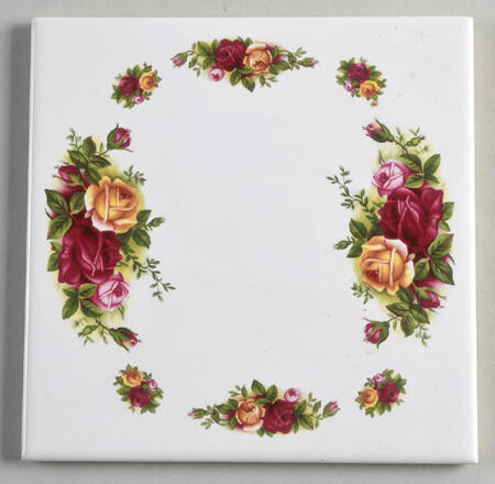 Old Country Roses 6" Square Cork Back Trivet