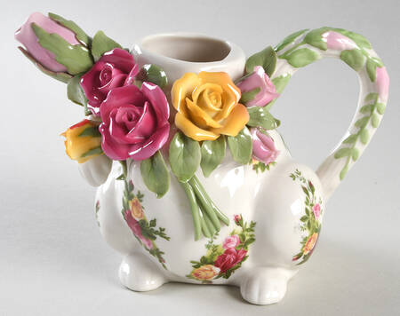 Old Country Roses Figural Teapot No Lid