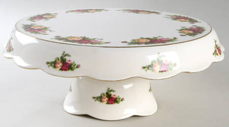 Old Country Roses 13" Diameter Pedestal Cake Stand