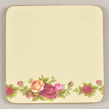 Old Country Roses Square Corkback Coaster by Royal Albert