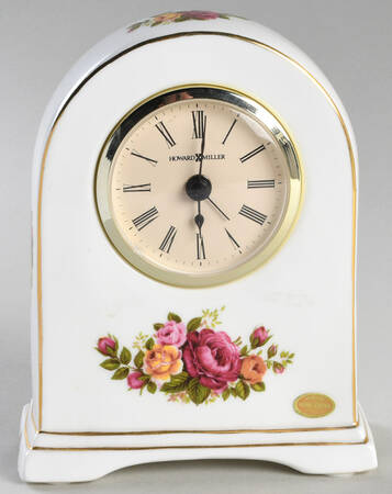 Old Country Roses Mantel Clock by Royal Albert