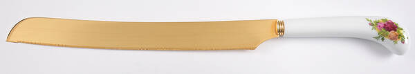 Old Country Roses Cake Knife/Server with Stainless Blade