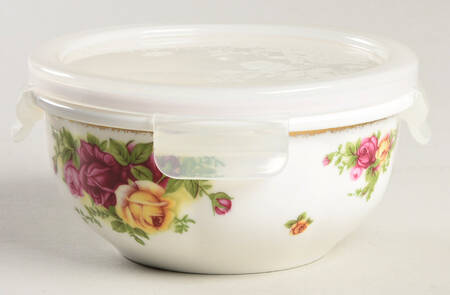 Old Country Roses 4" Storage Bowl Ceramic with Plastic Lid