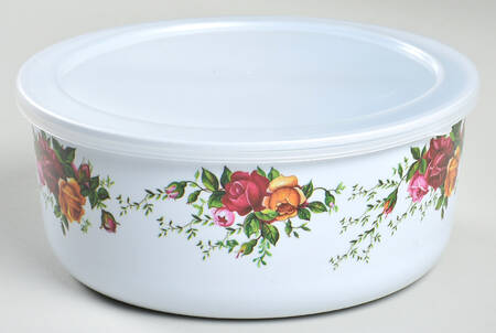 Old Country Roses 5" Round Melamine Bowl & Plastic Lid
