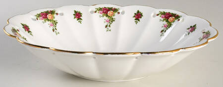 Old Country Roses 10" Pierced Oval Bowl by Royal Albert