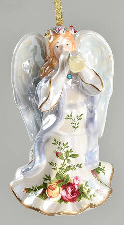 Old Country Roses Musical Angel Ornament by Royal Albert