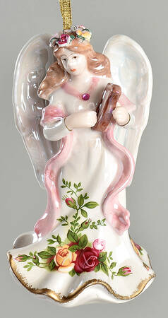 Old Country Roses Musical Angel Ornament by Royal Albert