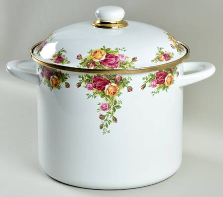 Old Country Roses 10 Qt Metal Stockpot & Lid by Royal Albert