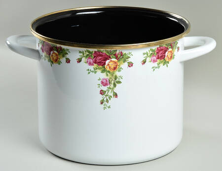 Old Country Roses 10 Qt Metal Stockpot No Lid
