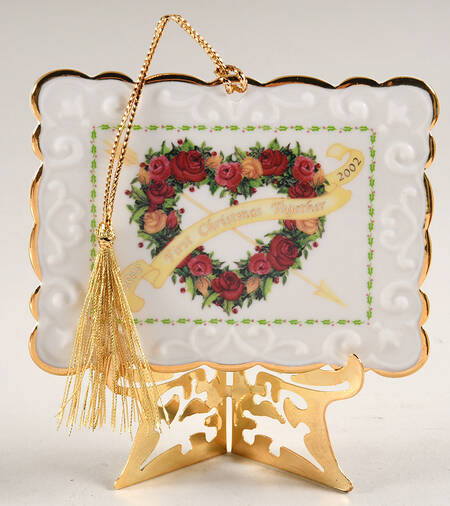 Old Country Roses 2002 First Christmas Ornament by Royal Albert