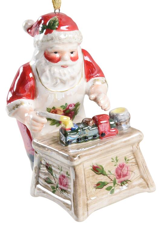 Old Country Roses Santa Musical Ornament by Royal Albert