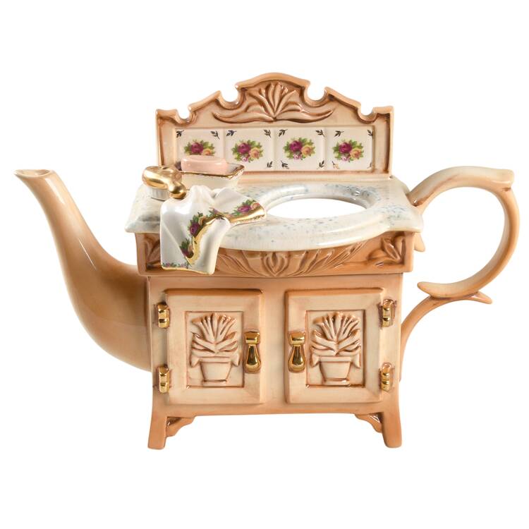 Old Country Roses Figural Teapot No Lid