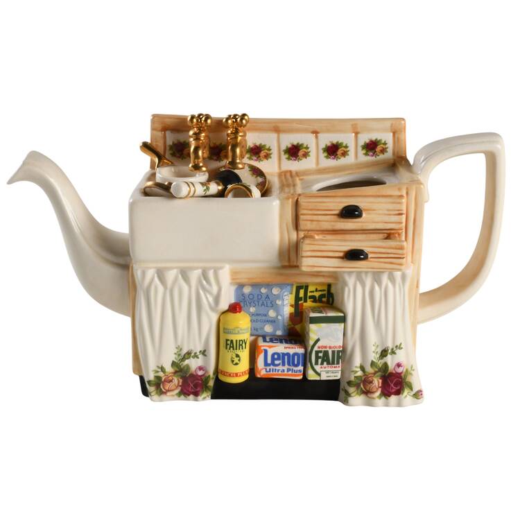 Old Country Roses Figural Teapot No Lid