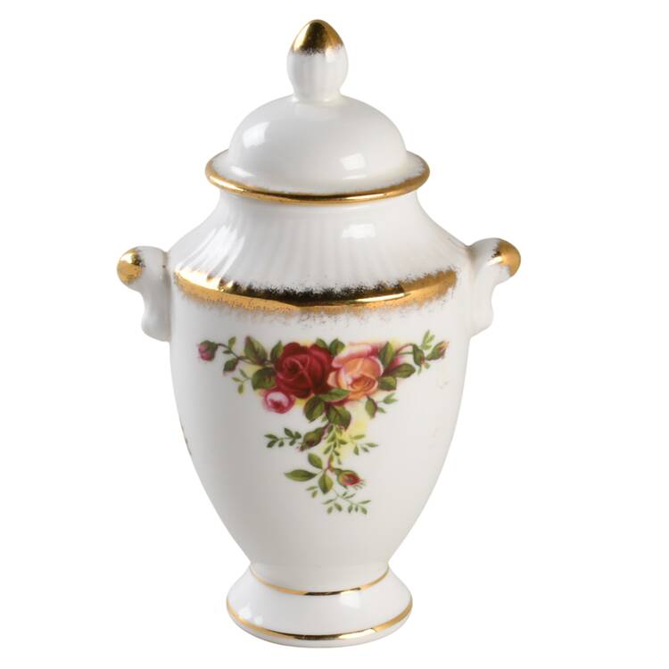 Old Country Roses 4" Urn with Lid by Royal Albert