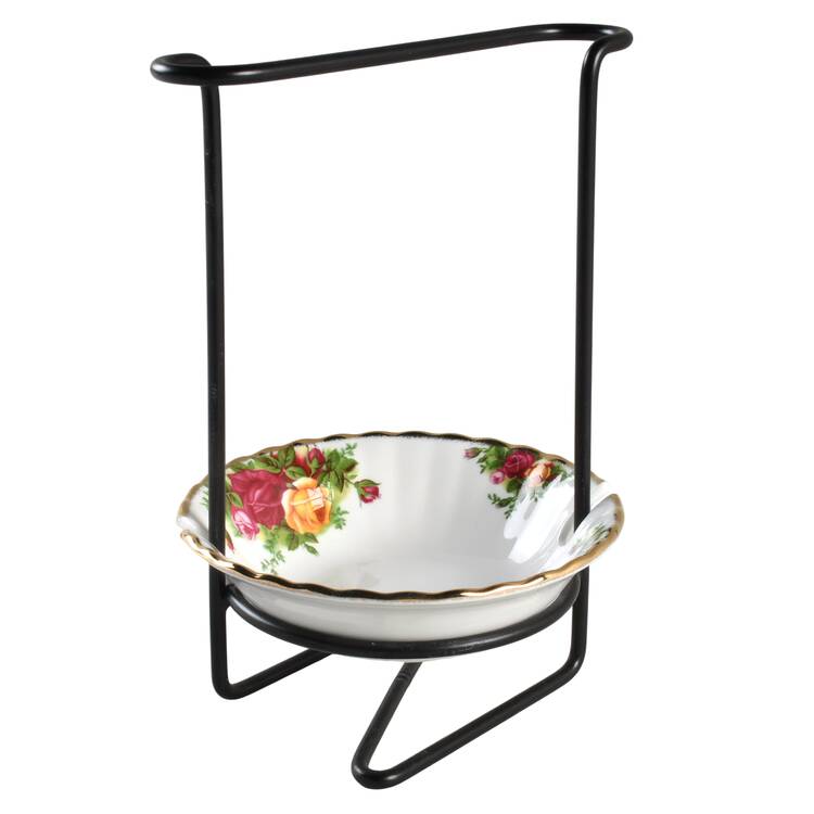 Old Country Roses 8"-8 1/4" Salad Serving Set/Utensil Holder  HC