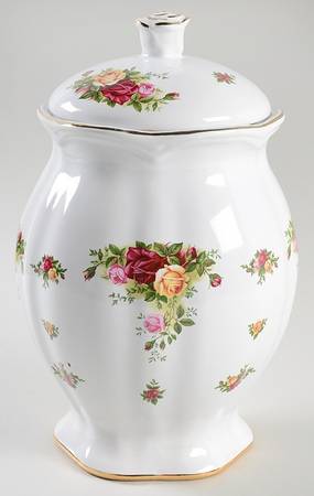Old Country Roses Cookie Jar & Lid