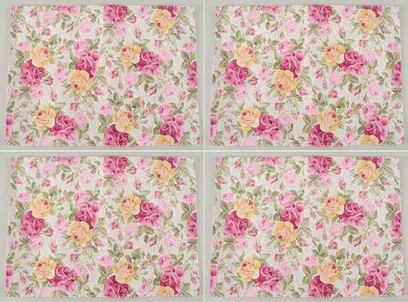 Old Country Roses Cloth Reversible Placemat - Set of 4