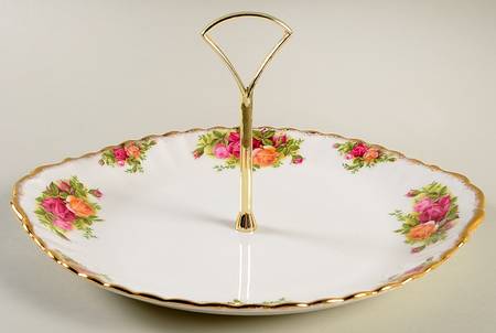Old Country Roses Round Serving Plate with Handle (CA)