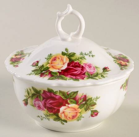 Old Country Roses Powder Box with Lid