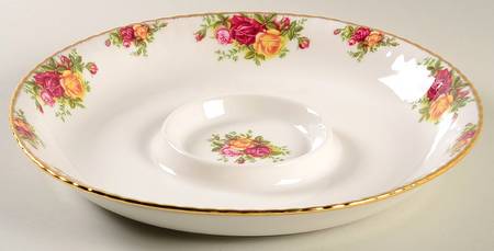 Old Country Roses 1 Piece Chip & Dip