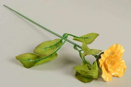 Old Country Roses Porcelain & Silk Stemmed Rose