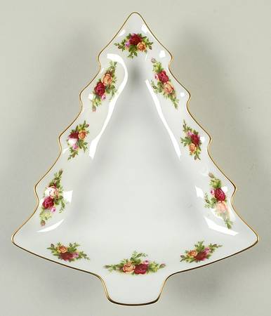 Old Country Roses Large Tree Shaped Dish by Royal Albert