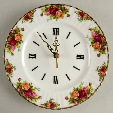 Old Country Roses Clock Plate