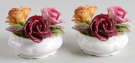 Old Country Roses Floral Cluster/Candlestick 2"