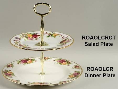 Old Country Roses Mixed/Match 2 Tier Serving Tray