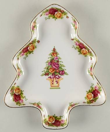 Old Country Roses Large Tree Shaped Dish by Royal Albert