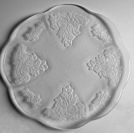 Old Country Roses 14" Round Glassware Platter by Royal Albert