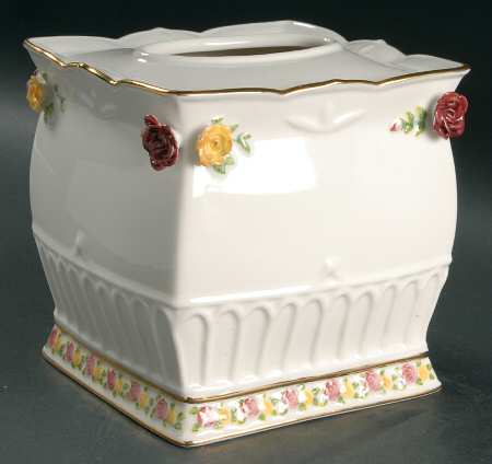Old Country Roses Square Tissue Box Cover