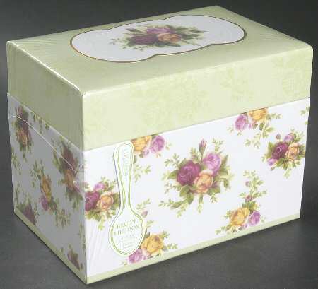Old Country Roses Cardboard Recipe Box