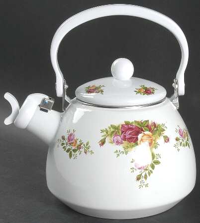Old Country Roses Metal Whistler Kettle & Lid by Royal Albert