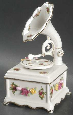 Old Country Roses Musical Antique Record Player