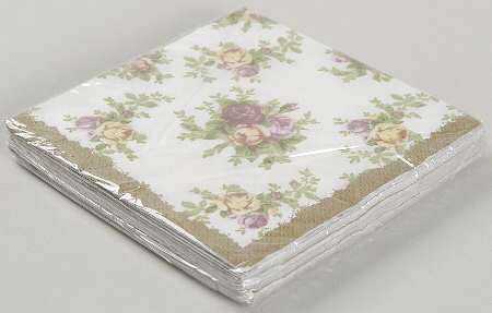 Old Country Roses Package of Paper Beverage Napkins