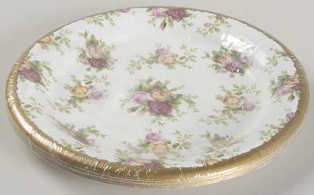 Old Country Roses (Pack of 8) Paper Luncheon/Dessert Plates