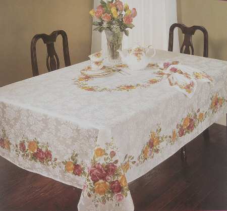 Old Country Roses 60" x 84" Rectangular Tablecloth