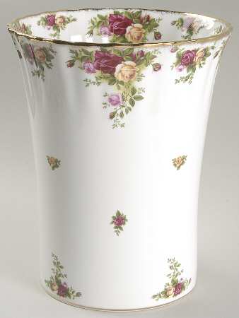 Old Country Roses China Waste Basket