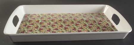 Old Country Roses 18" Rectangular Handled Serving Melamine Tray