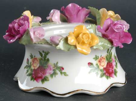 Old Country Roses Votive Candleholder No Glass Globe