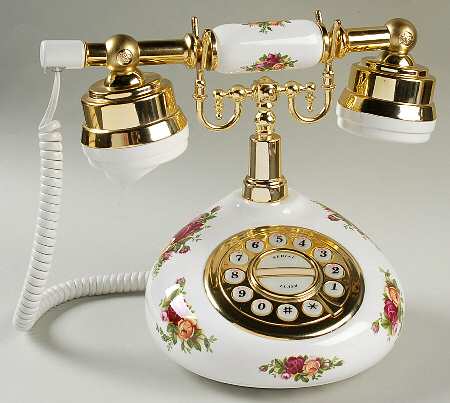 Old Country Roses European Plug Telephone by Royal Albert