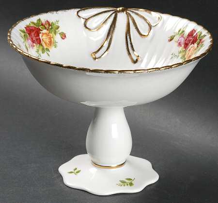 Old Country Roses Round Compote (Height X Width)