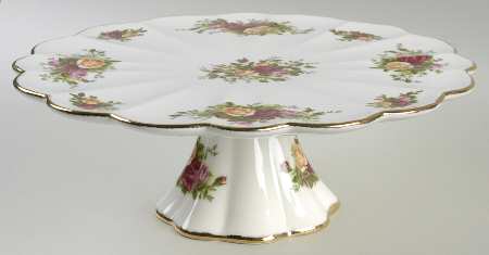 Old Country Roses 12" Diameter Pedestal Cake Stand