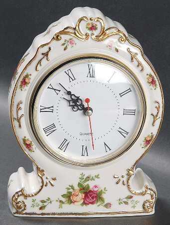 Old Country Roses Mantel Clock by Royal Albert