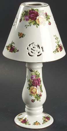 Old Country Roses Candle Lamp & Shade by Royal Albert