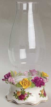 Old Country Roses Votive Candleholder with Glass Globe