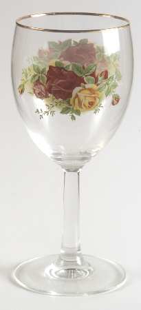Old Country Roses 12 Oz Glassware Goblet by Royal Albert