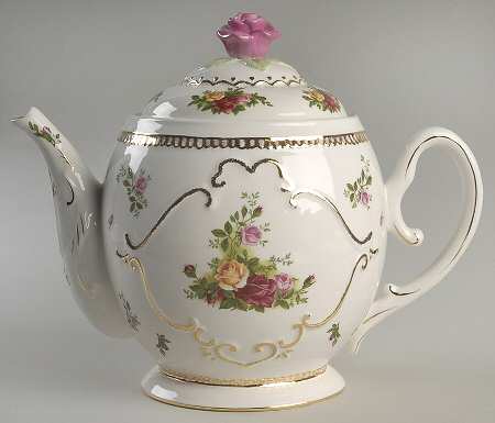 Old Country Roses Figural Cookie Jar & Lid by Royal Albert