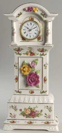 Old Country Roses Grandfather Clock by Royal Albert